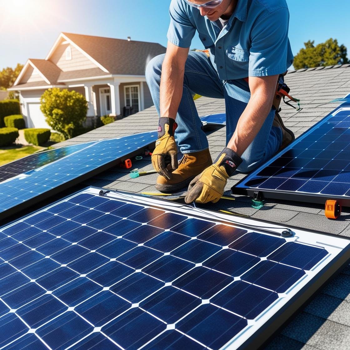 Cara pasang panel surya